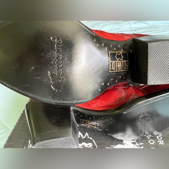 Mexicana by Old Gringo Reach for the Stars Circus boots fire red/red NIB 8.5 - Picture 6 of 14